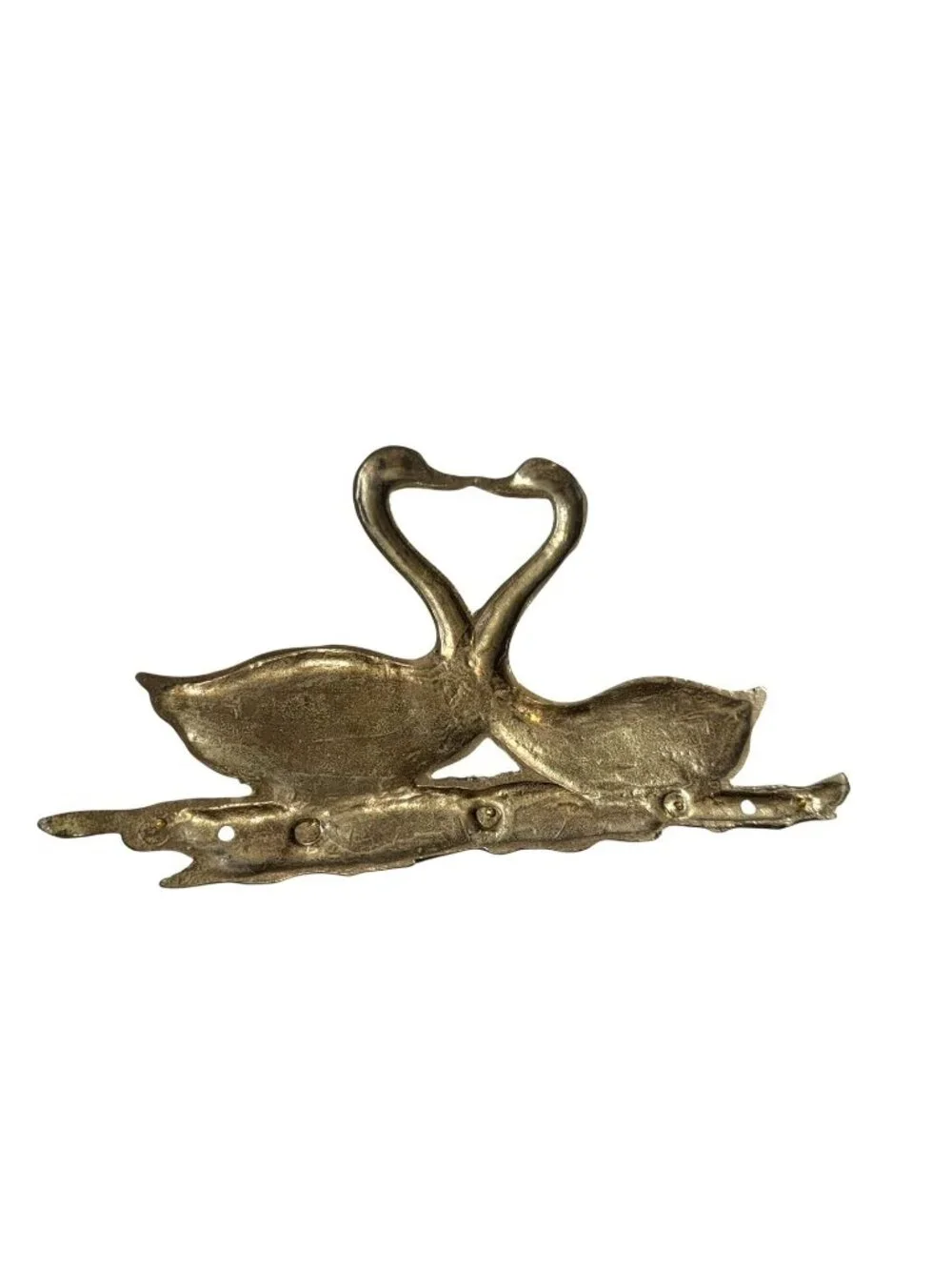 Brass Swan Wall Hook With 5 Hooks For Keys Or Accessories